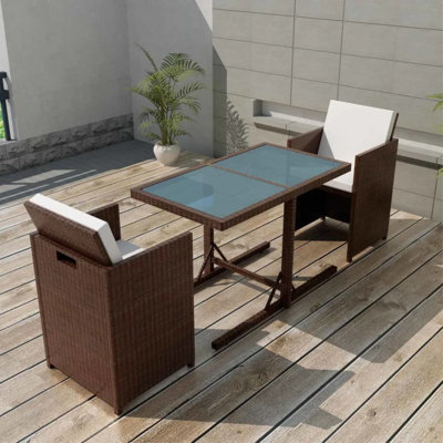 Ardene Rectangular 2 - Person Bistro Set with Cushions