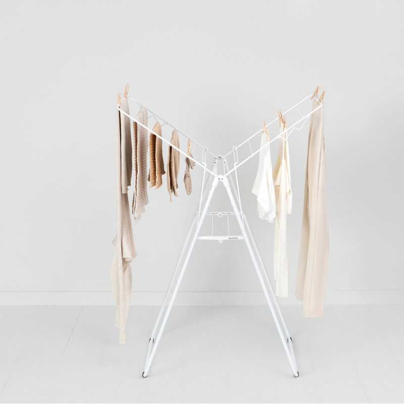 Brabantia Hangon 15 m Folding Drying Rack, White