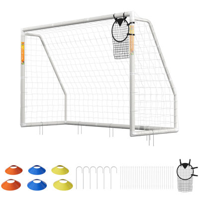 PVC Soccer Goal, Foldable, Full Size Soccer Goal For Teens & Adults Training, Carry Bag