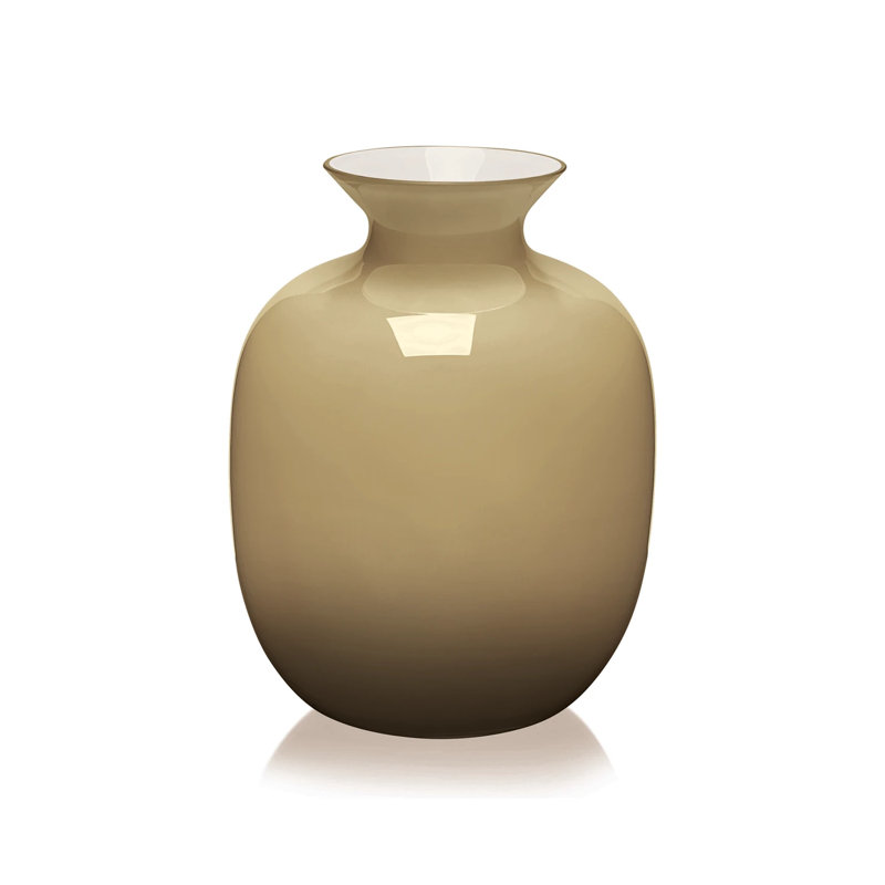 Rialto Vase, Tobacco, 7.3" H x 5.7" W x 5.7" D 