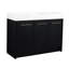 Meuble-lavabo 48 po en châtaignier noir avec lavabo en résine et porte à fermeture en douceur - lavabo moderne de 48 po