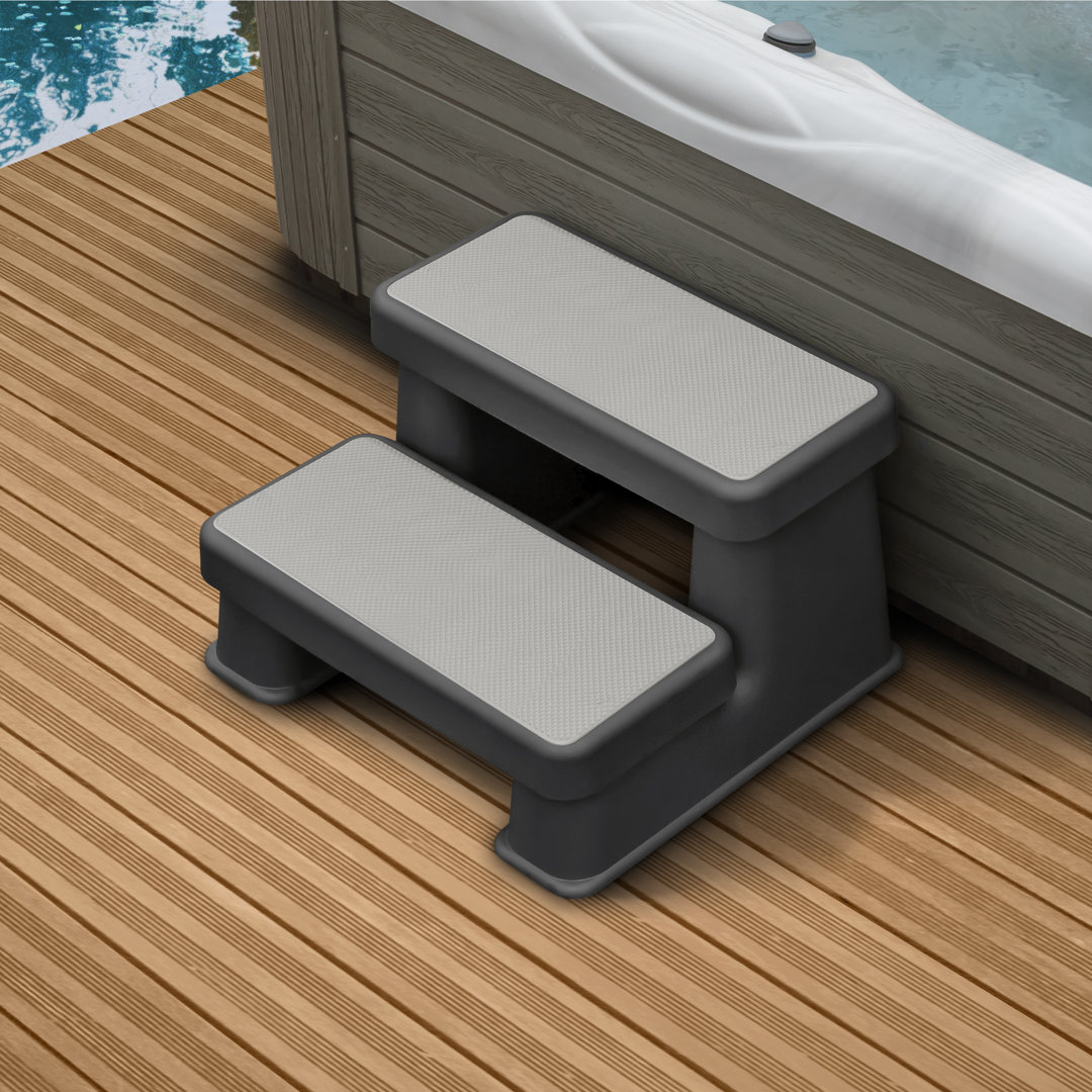 Bueno Spa 24.44'' D Slip Resistant Hot Tub Step in Gray Bueno Spa
