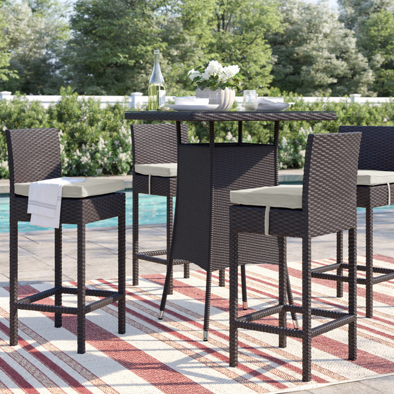Chaise de patio avec coussin Convene, Beige espresso