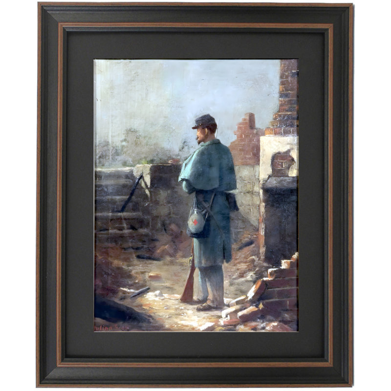 Sentry In Rubble By Julian Scott, 24" H x 20" W
