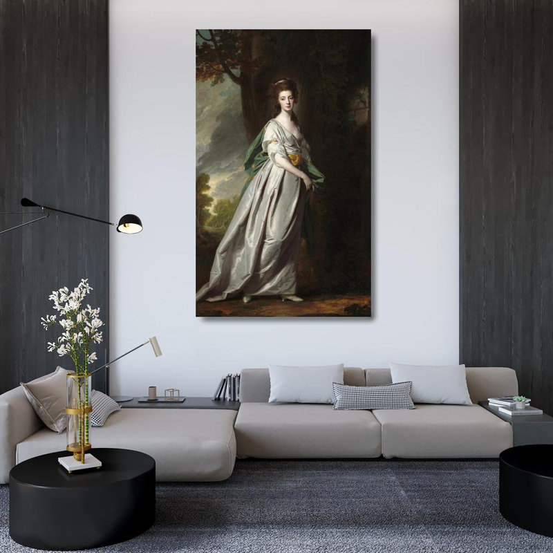 "Mme Thomas Scott Jackson" par George Romney - Art mural sur toile tendue avec châssis, H 48 po x l 33 po