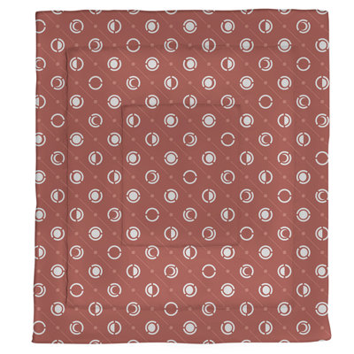 Édredon simple réversible en microfibre à deux couleurs Moon phases