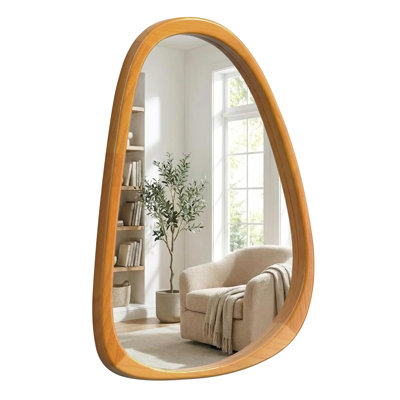 Solid Wood Irregular Wall Mirror