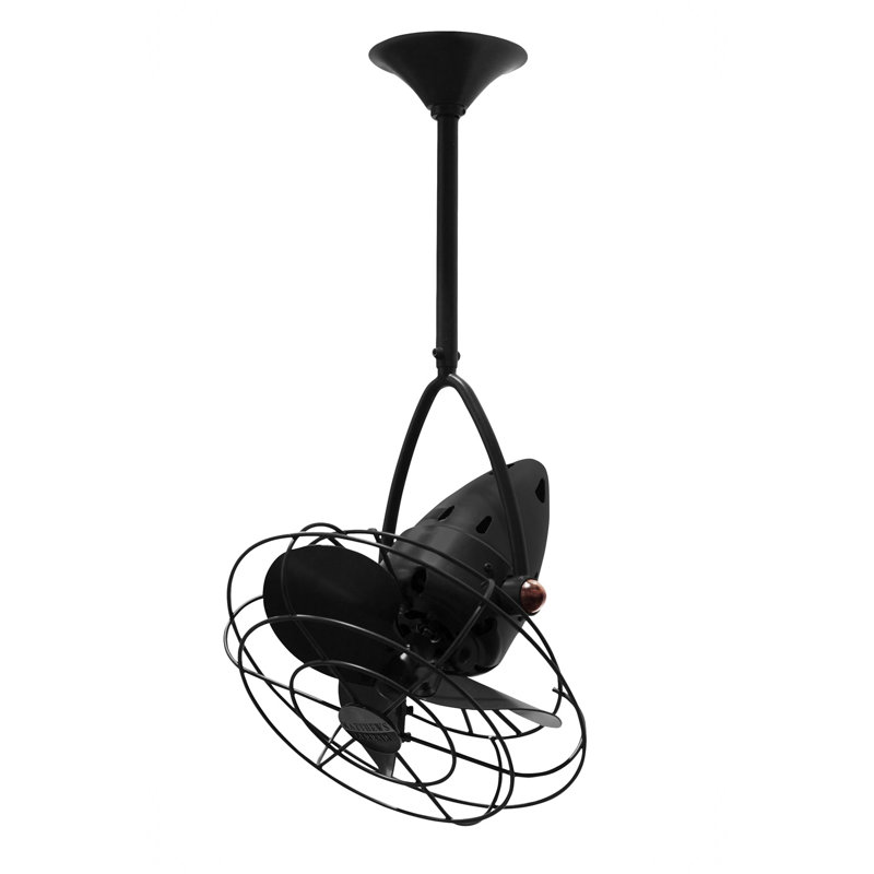 13" Jarold 3 Blade Ceiling Fan, Black