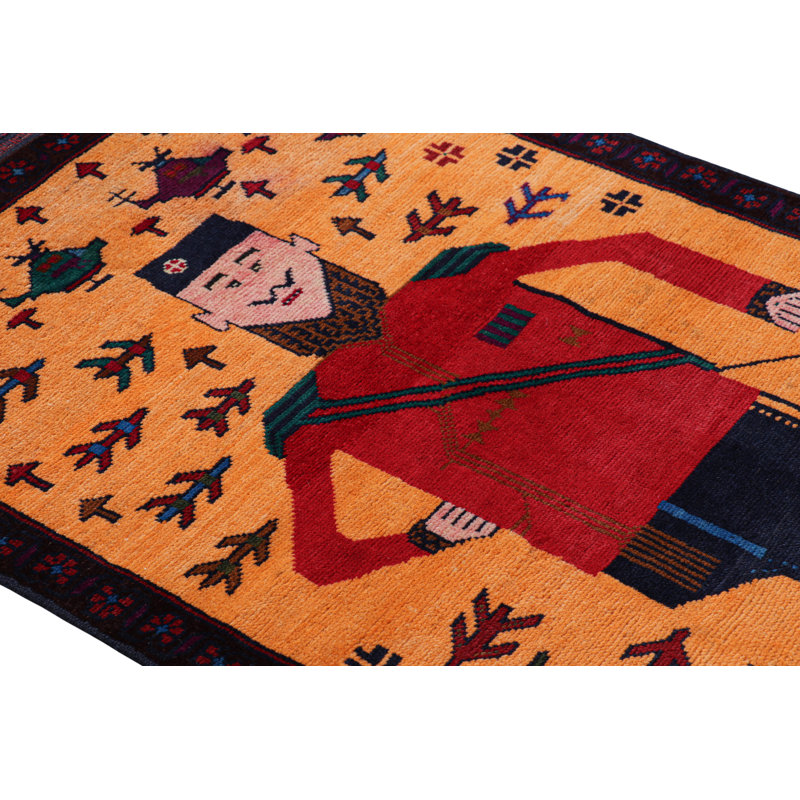 Hand Knotted Wool Geometric Area Rug