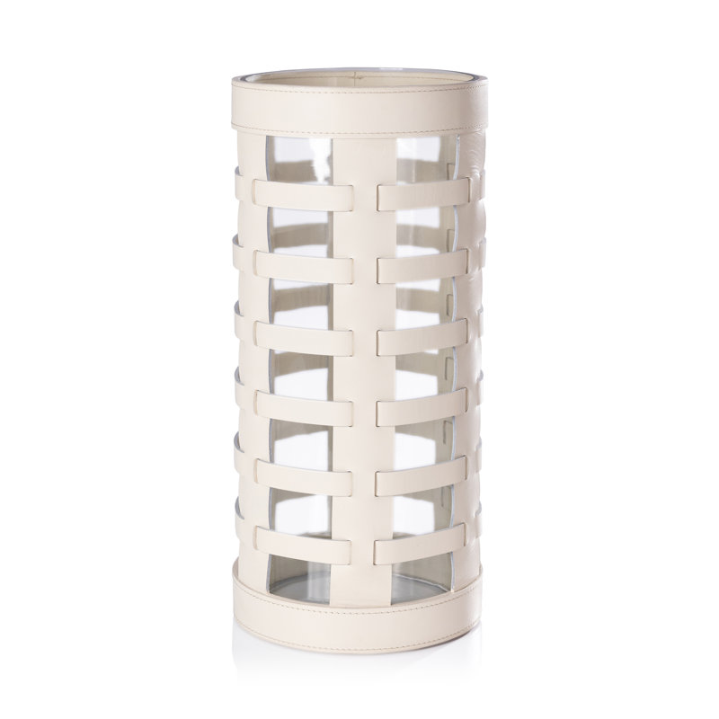 Vase en verre tissé Nappa, Crème, crème
