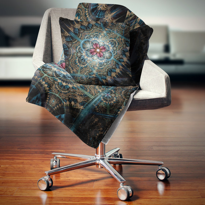 Coussin lombaire floral fractal