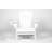 Folding Adirondack Chair Set with Side Table, Durable and Comfortable for All-Season Outdoor Use, White (2 Chairs and 1 Table)