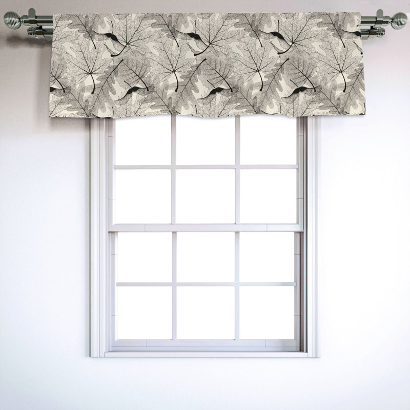 Sateen Floral Ruffled Window Valance