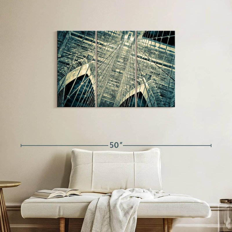 Lilie Brooklyn Bridge At An Angle, 24" H x 38" W