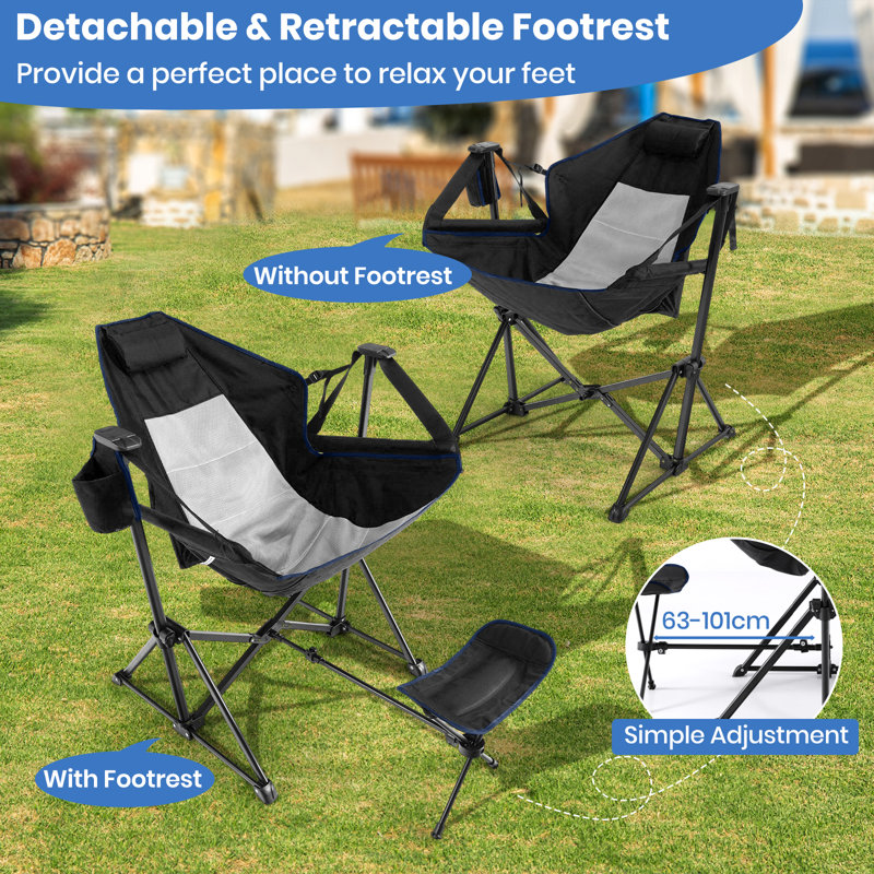 Huseman Folding Camping Chair, Black