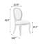 Chaise d’appoint rembourrée en lin king louis Frady-381666805