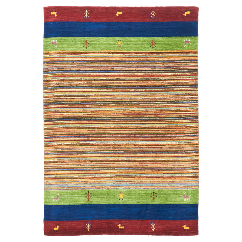 Tapis rouge Kashkuli Gabbeh 4 pi 0 po x 5 pi 11 po