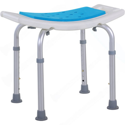 Tabouret de bain courbé réglable à 6 niveaux pour fauteuil de douche spa antidérapant pour personnes âgées