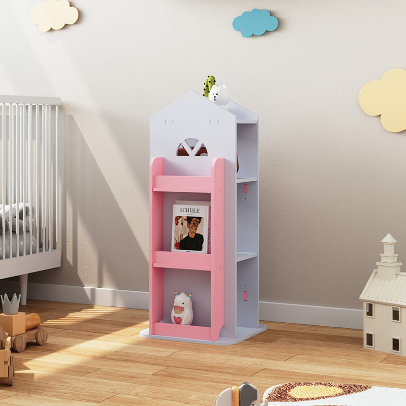 Bookcase, White/Pink