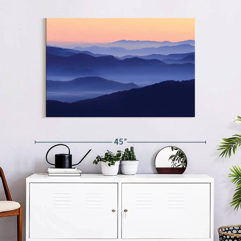 Alvord Waves Of Misty Blues, H 26 po x l 39 po