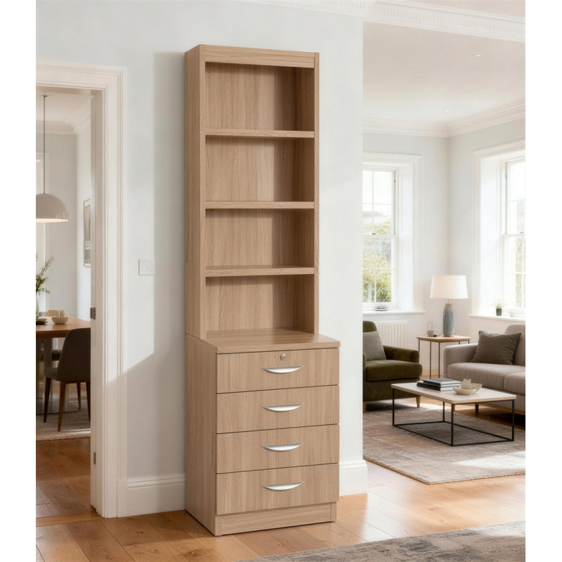 Mildura 48cm Wide 4 -Drawer File Cabinet, Sandstone