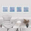 Motif de coups de pinceau aquarelle bleue - ensemble de 4 reproductions de cadres photo simples-97762627-97762624
