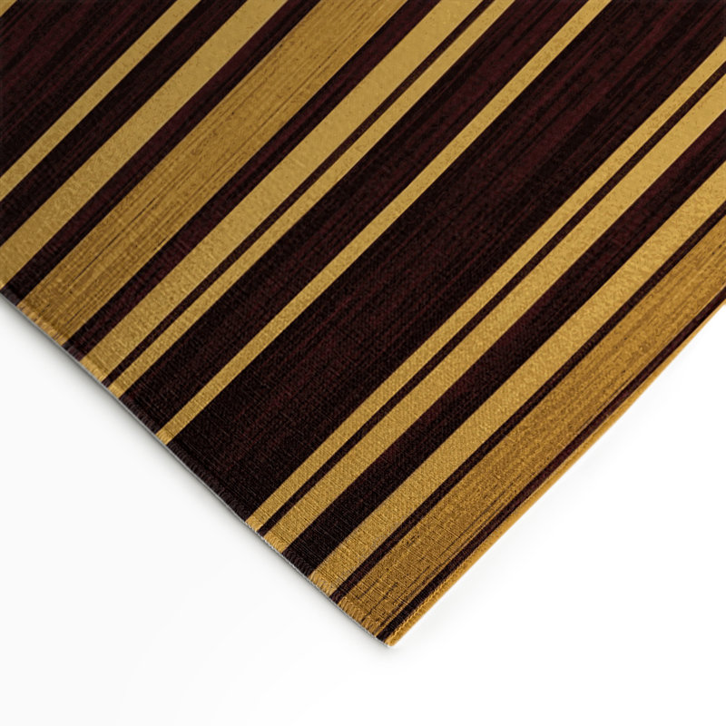 Tapis intérieur / extérieur noir HorizontalStripes, Rectangle 9 pi x 12 pi