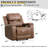 Emony 37" W Faux Leather Recliner-2107043081