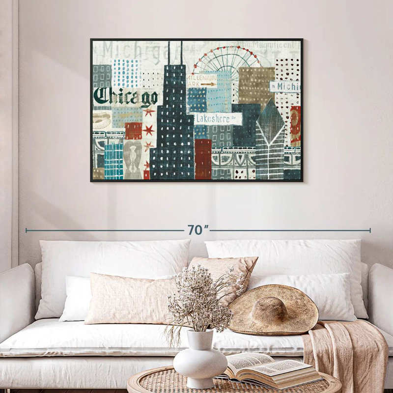 Hey Chicago, Floating Frame Black, 43" X 29"
