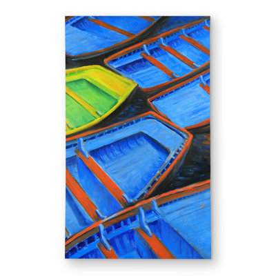 Small Canoes Coastal Marine Outdoor Area Rug | Home Decor