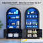 71''H Arch Wine Cabinets With Wine Glass Holder & Wine Rack, Bar Liquor Cabinets With Led Light & Motion Sensor-336845640