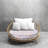Decorative Indoor Outdoor Waterproof Round Cushion Cover, Patio UV Resistant Seat Cushion Cover-804037547