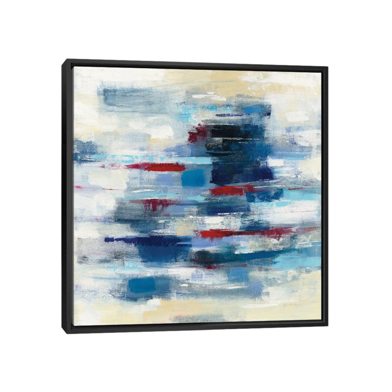 «Spinnaker» par Silvia Vassileva - reproduction d'art, Pas de tapis, H 37 po x l 37 po x P 1,5 po, Toile avec cadre noir