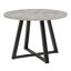 Ensemble de salle à manger 5 pièces, table à tréteaux ronde et 4 chaises rembourrées