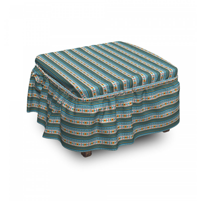 Housse pour repose-pieds Rhombus and Stripes