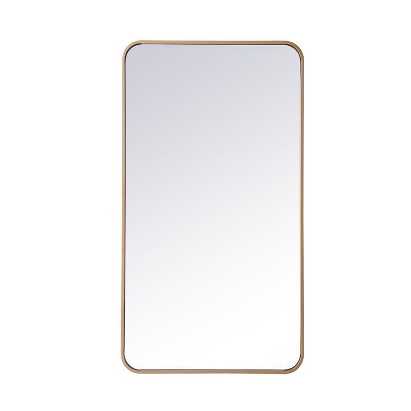 Miroir mural Sabine, Laiton, 40 po x 22 po
