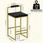 Ensemble de 2 tabourets de bar rembourrés en velours moderne avec repose-pieds et dossier pour la cuisine-1105949574-1105949575