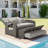 Rober Wicker Rattan Double Chaise Lounge, 2-Person Reclining Daybed with Adjustable Back and Cushions, Free Furniture Protection Cover-2037676840