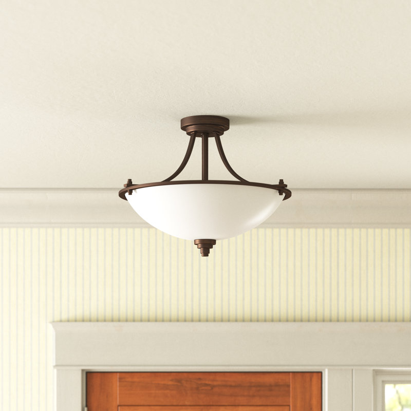 Plafonnier semi-encastré 3 lumières Bristo Nickel satiné