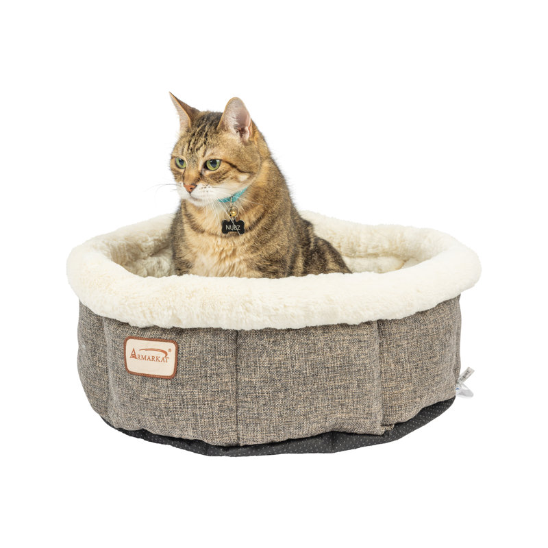 Plaid Bolster Pet Bed