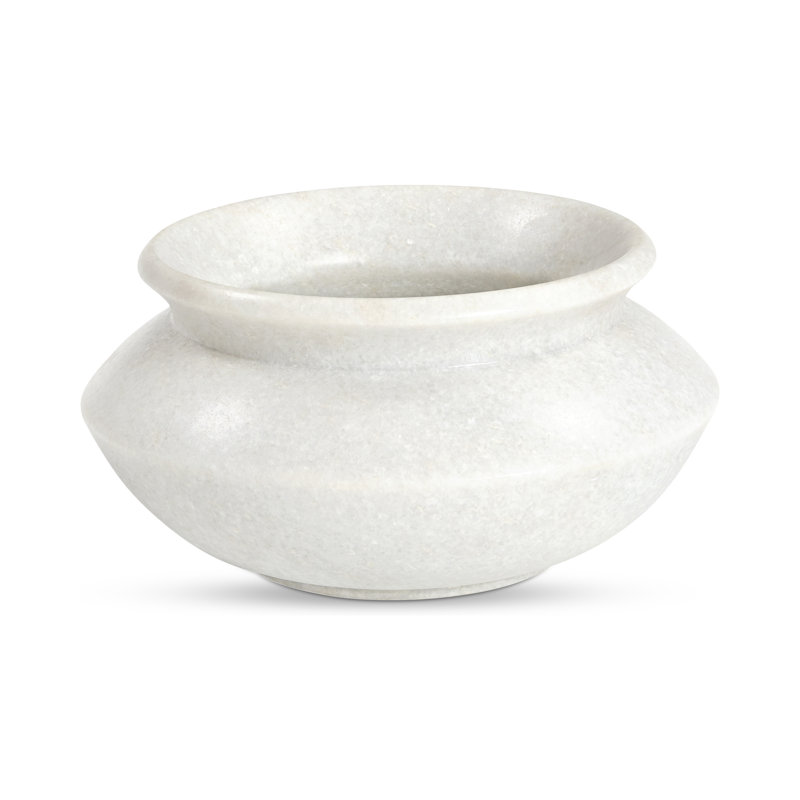 Récipient en marbre blanc Romano