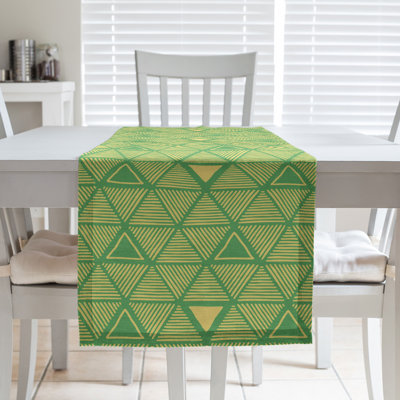 Classic Hand Drawn Triangles Table Runner