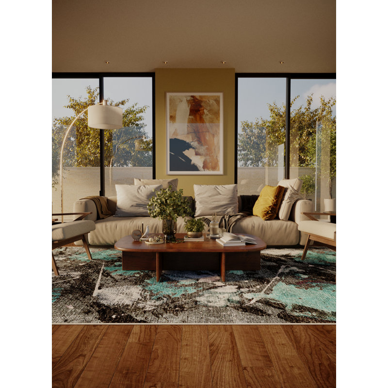 Tapis Narcissa avec envers antidérapant, Rectangulaire 3 pi x 5 pi