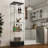 Modern Glass Display Cabinet with Drawer , Quick-assembly Antique Cabinet with LED lights, Tempered Glass Bookshelf,  1-Door Storage Case with 4 Shelves  for Living Room and Bedroom-1867737879