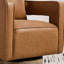 Fauteuil demi-tonneau moderne pivotant avec dossier ouvert-1256792941