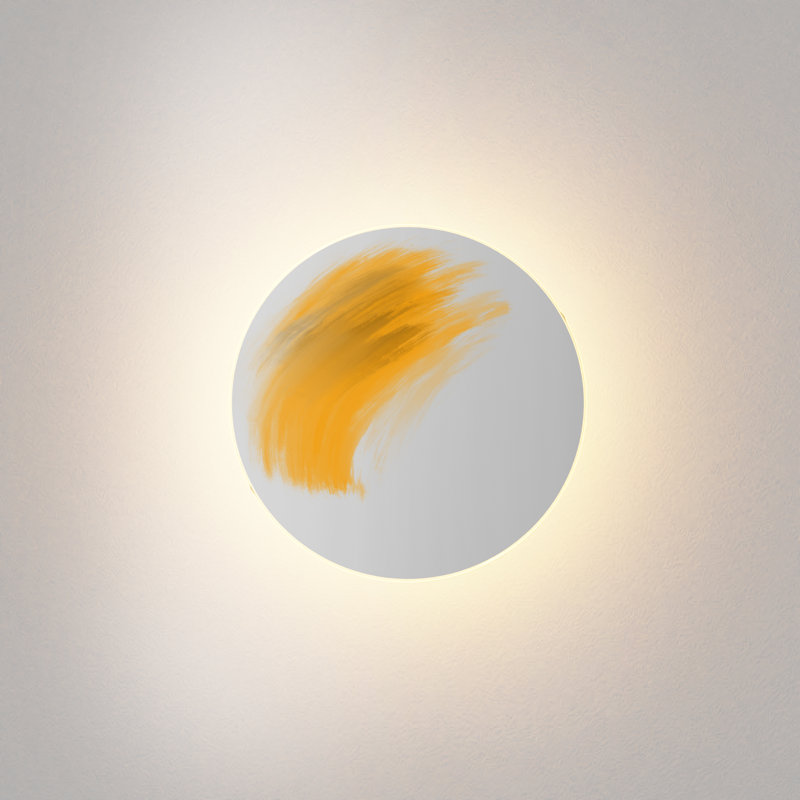 Ramen LED Corner Wall Light, 12" H x 12" W x 2.6" D, Paintable