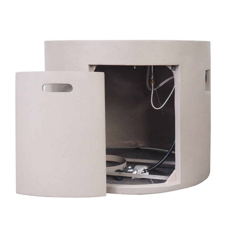 31" ROUND MGO FIRE PIT- 40 000 BTU, Light Gray
