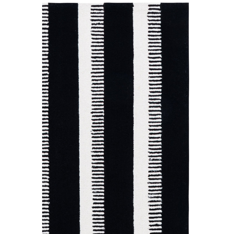 Genre 153 Hand Tufted Wool Pile Striped Rug, Rectangle 5' x 8'