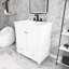 Ensemble de meuble-lavabo simple 30 po avec plateau en céramique Dovas