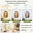 Light Luxury Dressing Table with 3-Color LED Round Mirror, Rotatable 3-Tier Cylindrical Storage Cabinet, Easy Assembly